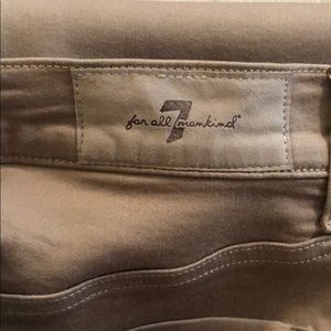 7 for all mankind khaki luxe sport pants.